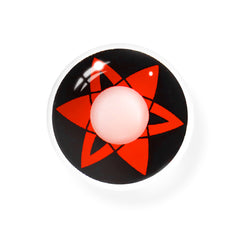 Lentes de contacto de color rojo con prescripción de Naruto Uchiha Sasuke Shalingan