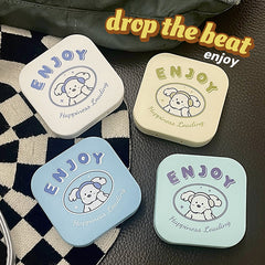 Estuche para lentes de contacto con diseño de cachorro, moderno y genial