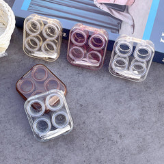 Estuche minimalista para lentes de contacto de colores