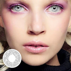 Lentes de contacto de color gris parpadeantes para Halloween