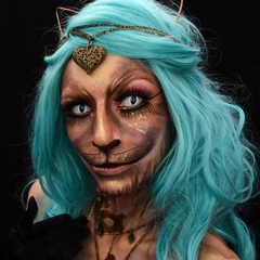 Lentes de contacto de color ojo de gato blanco para Halloween