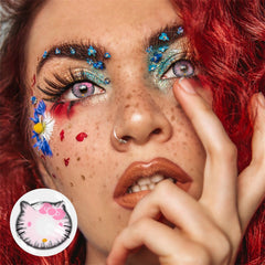 Lentes de contacto de color rosa de Sweet Kitty para cosplay