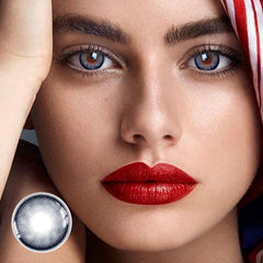 Lentes de contacto de color azul profundo