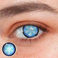 Lentes de contacto de color azul copo de nieve para cosplay
