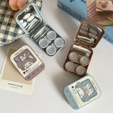 Estuche para lentes de contacto de colores con ilustración linda de INS Niche