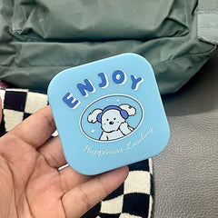 Estuche para lentes de contacto con diseño de cachorro, moderno y genial
