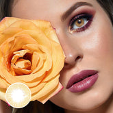 Lentes de contacto de color marrón moca Estella