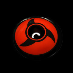 Lentes de contacto de color rojo con prescripción de NARUTO Mangekyou para cosplay