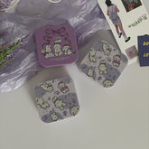 Estuche para lentes de contacto de color con diseño morado de Girl Love