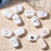 Estuche portátil original para lentes de contacto de colores