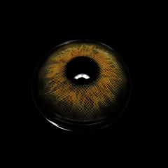 Lentes de contacto de color marrón caqui con prescripción de Paloma Venus