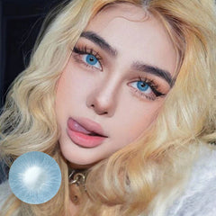 Love Story Martini Blue Colored Contact Lenses