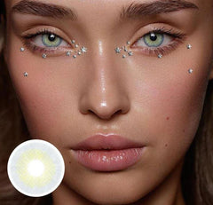 Lentes de contacto de color con prescripción en gris cielo claro polar