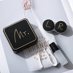 Estuche para lentes de contacto de colores Mr Mrs