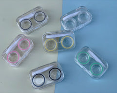 Estuche sencillo para lentes de contacto de colores