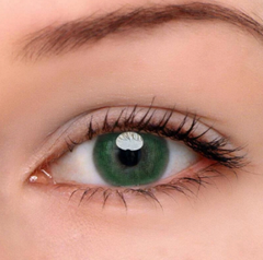 Lentes de contacto de color verde caramelo premium con prescripción médica