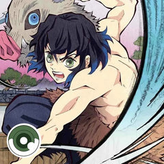 Lentes de contacto de color verde de Cosplay Demon Slayer Hashibira Inosuke