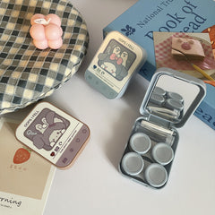 Estuche para lentes de contacto de colores con ilustración linda de INS Niche