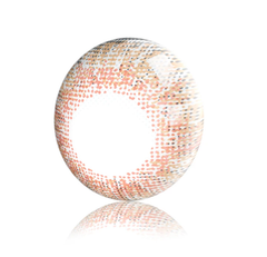 Lentes de contacto de color marrón miel de tres tonos con prescripción médica