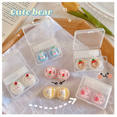 Estuche para lentes de contacto de colores Fruit Little Bear
