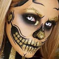 Lentes de contacto de color con prescripción de White Manson para cosplay de Halloween