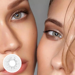 Lentes de contacto de color gris océano
