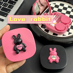Estuche para lentes de contacto de colores Love Bunny