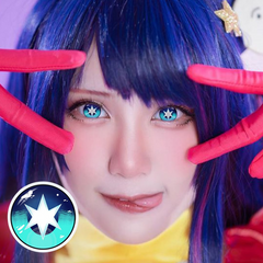 Lentes de contacto de color azul para cosplay Oshi No Ko Hoshino Akuamarin