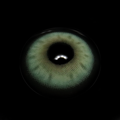 Lentes de contacto de color verde oscuro con prescripción de Halo