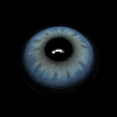 Lentes de contacto de color azul romero