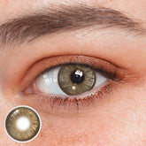 Lentes de contacto de color marrón moca Renata