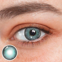 Lentes de contacto de color azul laguna Renata