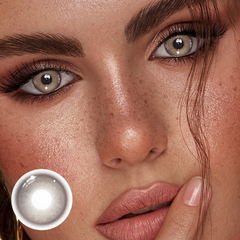 Lentes de contacto de color marrón geranio