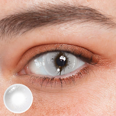Lentes de contacto de color gris con efecto ojo agrietado para cosplay