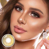 Lentes de contacto de color marrón avellana mármol