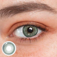 Lentes de contacto de color verde celeste