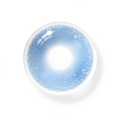 Lentes de contacto de color azul con borde dorado para cosplay