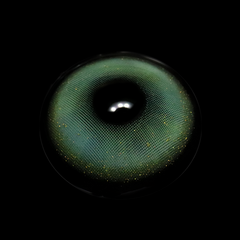 Lentes de contacto de color verde con borde dorado para cosplay