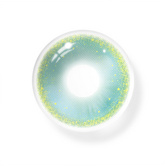 Lentes de contacto de color verde con borde dorado para cosplay