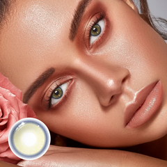 Lentes de contacto de color con prescripción de Neala Green