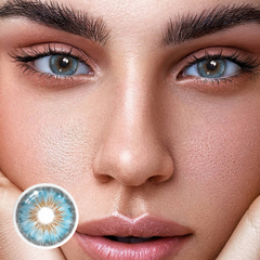 Lentes de contacto de color azul oscuro Cyrene