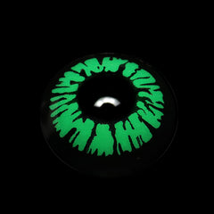 Lentes de contacto de color verde para cosplay cyberpunk