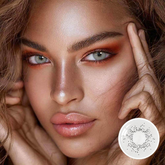 Lentes de contacto de color gris océano