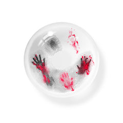 Lentes de contacto de color blanco Bloody Phantom para cosplay