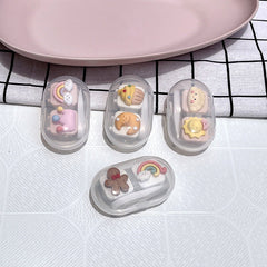 Pinzas de forma adorable con ventosa y contacto de color, herramienta auxiliar