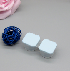 Estuche portátil con tapa abatible para lentes de contacto de colores multicolor