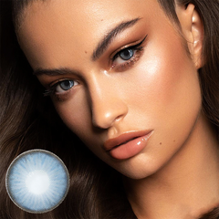 Lentes de contacto de color azul amanecer