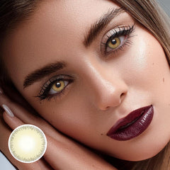 Lentes de contacto de color marrón marfil Irene