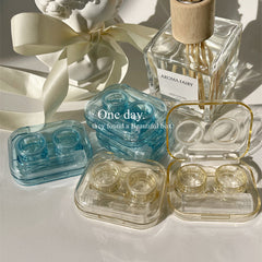 Estuche para lentes de contacto INS Retro Distressed Beige