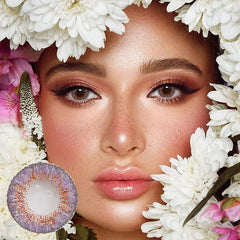 Lentes de contacto de color púrpura Niesha